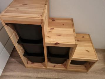 IKEA Trofast eiken/zwart beschikbaar voor biedingen