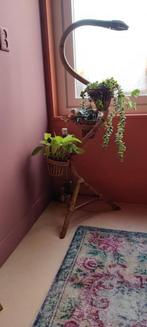 Vintage planten standaard rotan plantenslang, Ophalen, Huis en Inrichting