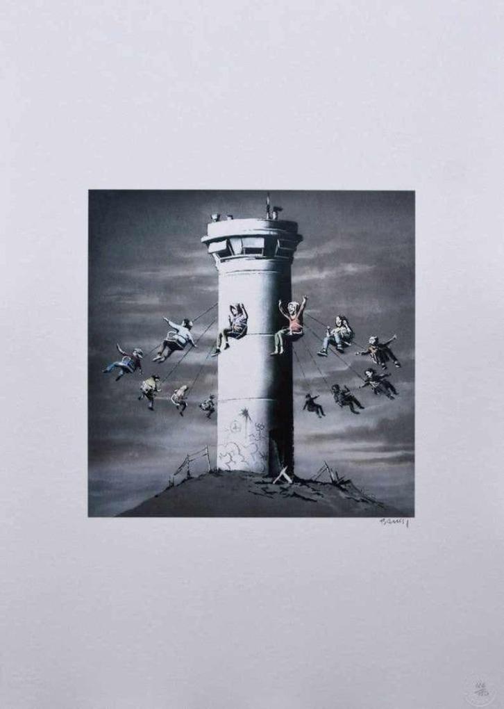 Banksy - Free Palestine, Antiek en Kunst, Kunst | Litho's en Zeefdrukken, Ophalen of Verzenden