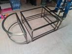 Vintage messing tafels met facet geslepen glas, Ophalen, 50 tot 100 cm, 50 tot 100 cm, Minder dan 50 cm