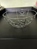 Metalen Mand met Bloemmotief, Overige materialen, Mand, Rond, Ophalen of Verzenden