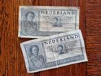 2 bankbiljetten van 2,50 gulden, Ophalen of Verzenden, 2½ gulden, Los biljet