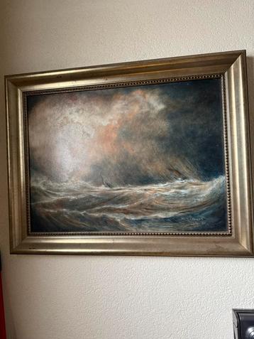 Grote maritieme schildering – door “Nick Hopman”, 22 nov ’86 beschikbaar voor biedingen