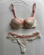 Lingerie setje wit-roze, Verzenden, Wit, Setje