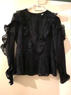 Mooi zwart kanten blouse M. 36, Kleding | Dames, Blouses en Tunieken, H&M, Zwart, Ophalen of Verzenden, Zo goed als nieuw
