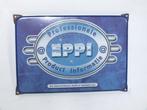 Emaille reclame bord EPPI product informatie Elektrovakman, Verzamelen, Ophalen of Verzenden, Gebruikt, Reclamebord