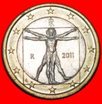 ⰆNON-PHALLIC TYPE (2008-2023): ITALY 1 EURO 2011 MINT LUSTRE, Verzenden, Italië, 1 euro, Losse munt