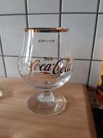 glazen coca-cola op voet / goudkleurige opdruk, Ophalen of Verzenden, Zo goed als nieuw, Glas of Glazen, Overige merken