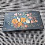 Vintage Houten Sieradendoos met Bloemen, Antiek en Kunst, Ophalen of Verzenden