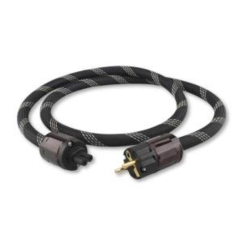 Hifistudio Powercord zwart/grijs G 1 meter stroomkabel C7, Audio, Tv en Foto, Audiokabels en Televisiekabels, Nieuw, Overige kabels