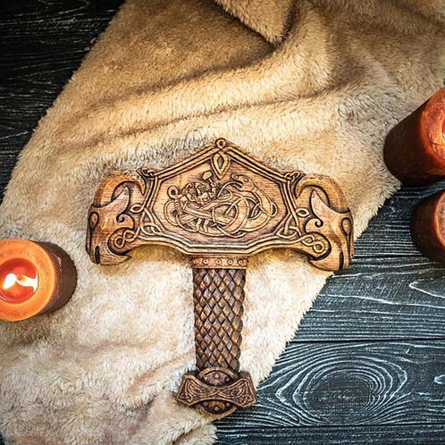 Hamer van Thor / Noorse God Mythologie Noorwegen Goden, Huis en Inrichting, Woonaccessoires | Wanddecoraties, Nieuw, Ophalen of Verzenden