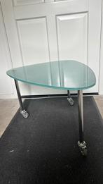 Design Glazen Salontafel - 70cm, Ophalen, Gebruikt, Rond, 50 tot 100 cm