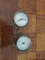 Antieke barometer en antieke klok, Audio, Tv en Foto, Weerstations en Barometers, Ophalen of Verzenden, Zo goed als nieuw