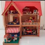 Houten Poppenhuis met Meubels, Kinderen en Baby's, Ophalen, Gebruikt, Poppenhuis