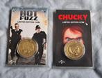 2x limited edition coin's.. Chucky en Hot Fuzz, Ophalen of Verzenden