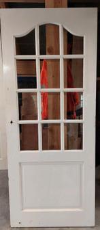 Klassieke stompe binnendeur met glas 201.5x83 cm, Doe-het-zelf en Verbouw, Ophalen, 80 tot 100 cm, Binnendeur, 200 tot 215 cm