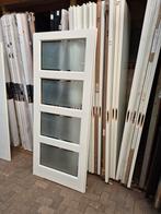 88x211,5cm binnendeur opdek L ral9010 mat facet glas XB10, Ophalen, 80 tot 100 cm, ., Binnendeur