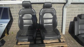 zwart leder stoelen set + achterbank voor Audi A6 C6 - swdan beschikbaar voor biedingen