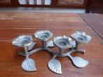 Lieve metalen kandelaar voor 4 kaarsen, Antiek en Kunst, Ophalen of Verzenden, Overige materialen