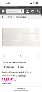Witte handvorm wandtegels - 1 volle doos + 12 tegels, Ophalen, Nieuw, Minder dan 20 cm, 20 tot 40 cm