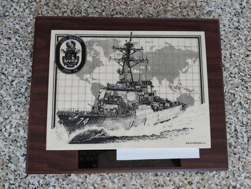 US Navy marine plaquette tegel schip USS McFaul, Verzamelen, Militaria | Algemeen, Marine, Nederland, Ophalen of Verzenden