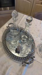 Dienblad en karaffen, Huis en Inrichting, Ophalen, Gebruikt, Rond, Overige materialen