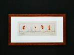 Originele houtsnede Anton Pieck Vier  Kippen Japans papier, Antiek en Kunst, Ophalen of Verzenden