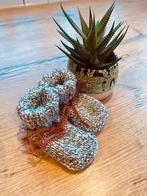 Geitenwollen baby sokjes - handgemaakt, Ophalen of Verzenden, Nieuw, Jongetje of Meisje, Slofjes