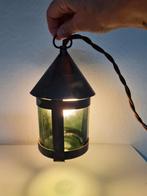 Antiek Nederlands Lampje Koper & Groen Glas, Antiek en Kunst, Antiek | Lampen, Ophalen of Verzenden