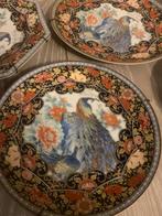 5 Prachtig handbeschilderd ROYAL PEACOCK borden, Antiek en Kunst, Ophalen of Verzenden