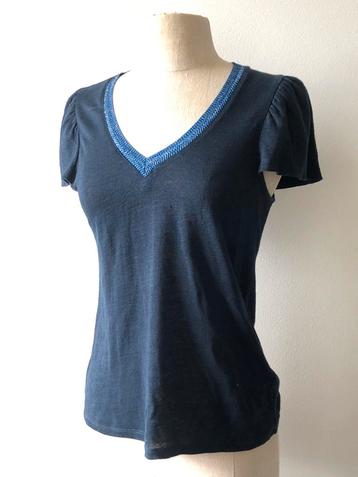 Majé linnen V-hals top / shirt S - new! beschikbaar voor biedingen