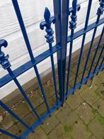 Nieuwe 315brx136h Kobaltblauwe dubbele poort gepoedercoat, Tuin en Terras, Ophalen, 100 tot 150 cm, Nieuw, IJzer