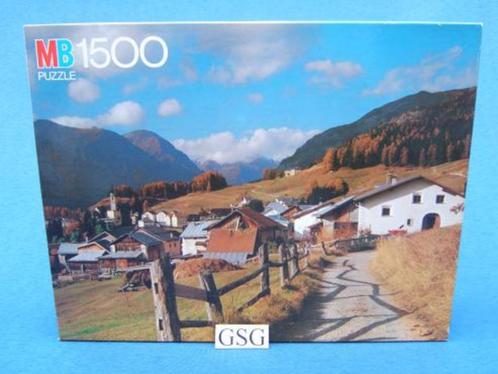Unter Engadin Zwitserland 1500 st nr. 625 3594 31-03, Hobby en Vrije tijd, Denksport en Puzzels, Gebruikt, 500 t/m 1500 stukjes