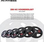PH Fitness Olympische Rubberen Halterschijven 290KG, Ophalen, Benen, PH fitness, Overige typen