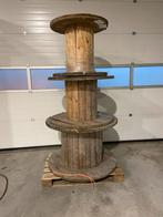 Tuin tafels/ houten haspels, Tuin en Terras, Tuintafels, Ophalen of Verzenden, Gebruikt, Rond, Hout