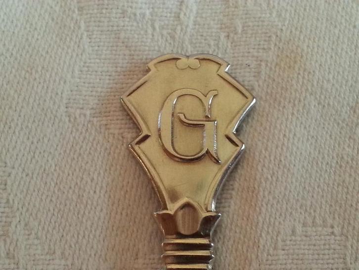 Gero 504 theelepeltjes letter | G H K L N P T U W Z, Antiek en Kunst, Antiek | Bestek, Verzenden