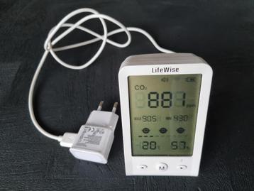 LifeWise CO2-meter, temperatuur en luchtvochtigheidsmeter beschikbaar voor biedingen