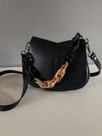 Gianni Chiarini Zwarte Leren Schoudertas, Sieraden, Tassen en Uiterlijk, Ophalen of Verzenden, Zo goed als nieuw, Zwart, Schoudertasje