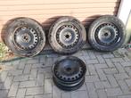 Stalen velgen met 3 winterbanden 205/55 R16, Ford Focus 2012, Auto-onderdelen, Banden en Velgen, Ophalen, Gebruikt, 16 inch, Banden en Velgen