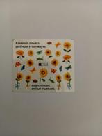 Velletje nagel water decals stickers A1642 zonnebloem geel, Sieraden, Tassen en Uiterlijk, Verzenden, Geel, Nieuw, Handen en Nagels
