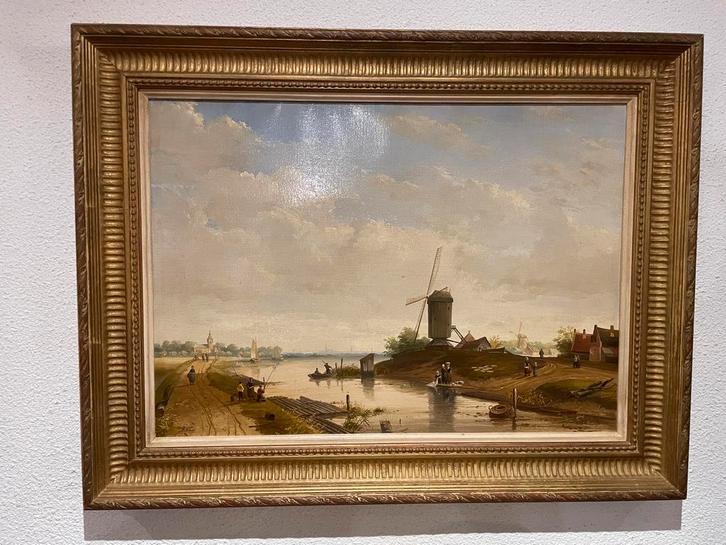 J p van velzen schilderij op doek, Antiek en Kunst, Kunst | Schilderijen | Klassiek, Ophalen of Verzenden