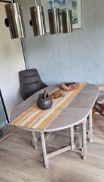 franse hangoortafel 140x90. Ideaal voor kleine ruimtes, Huis en Inrichting, Tafels | Eettafels, Ophalen, Gebruikt, 100 tot 150 cm