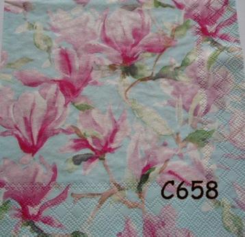 Servetten decoupage/bullet journal – magnolia C658 beschikbaar voor biedingen