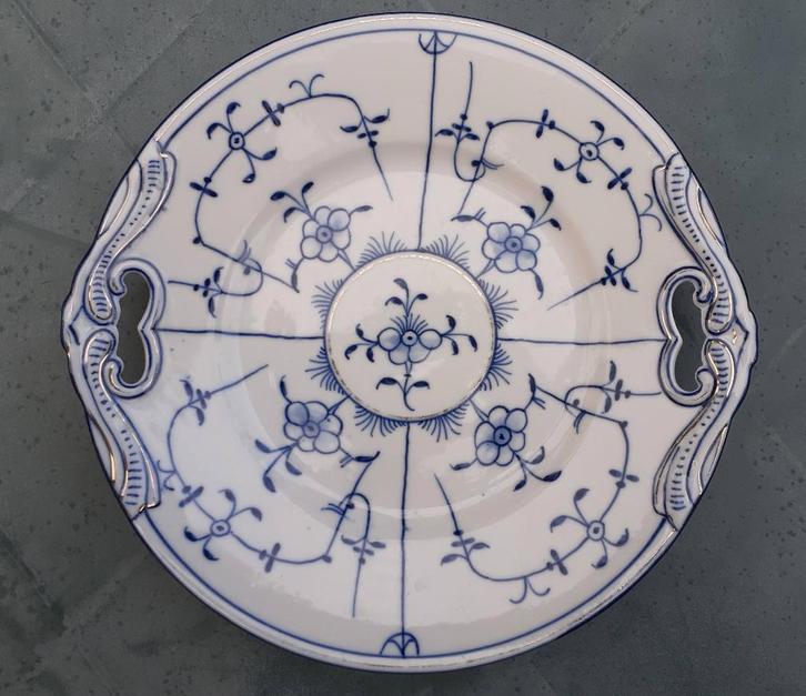 Antiek Swaine &Co SHC Hüttensteinach blauw gebaksbord, Antiek en Kunst, Antiek | Porselein, Ophalen of Verzenden