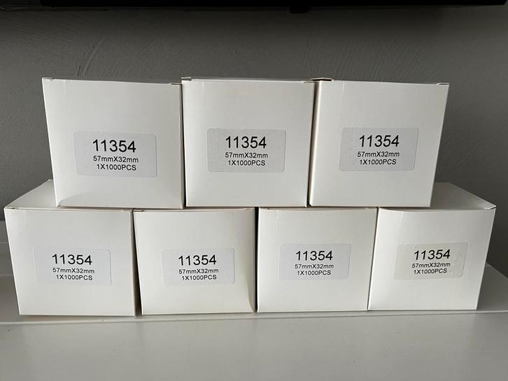 7x Dymo labels 57x32 1000pcs, Computers en Software, Labelprinters, Zo goed als nieuw, Ophalen of Verzenden
