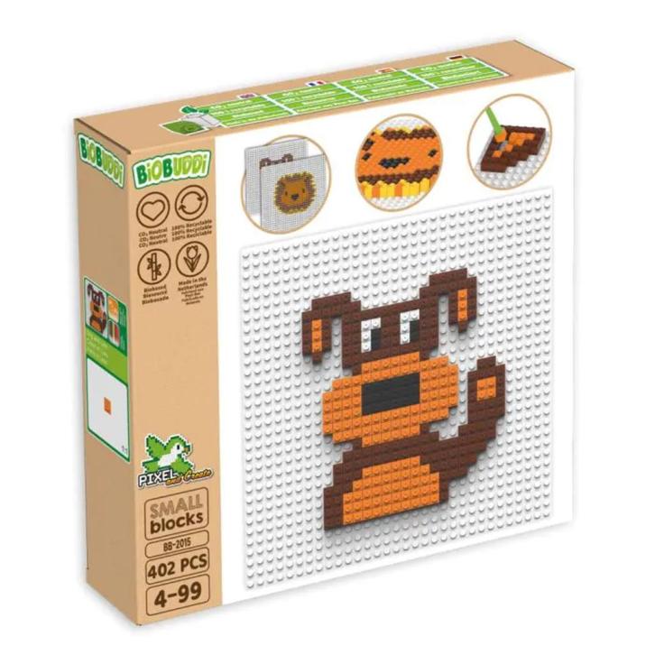 Biobuddi Pixel Bouwpakket Hond en Leeuw Speelgoed, Kinderen en Baby's, Speelgoed | Educatief en Creatief, Nieuw, Knutselen, Bouwen