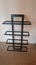 Wijnrek zwart staal, 5 tot 15 flessen, Ophalen of Verzenden, Zo goed als nieuw, Metaal