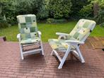2 tuinstoelen met nieuwe kussens, Ophalen, Zo goed als nieuw