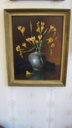 Schilderijtje "Fresias", Antiek en Kunst, Curiosa en Brocante, Ophalen of Verzenden