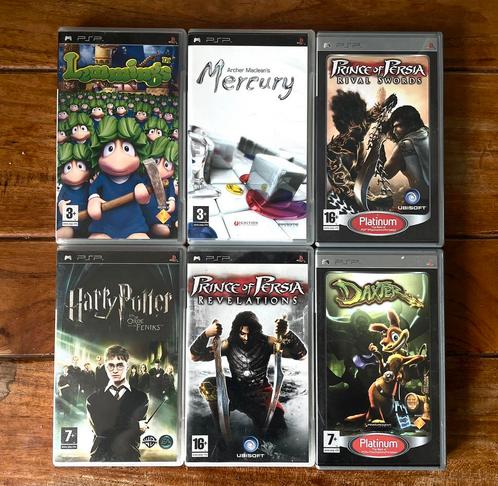 PSP Games 6 stuks, Spelcomputers en Games, Games | Sony PlayStation Portable, Zo goed als nieuw, Avontuur en Actie, 1 speler, Vanaf 3 jaar